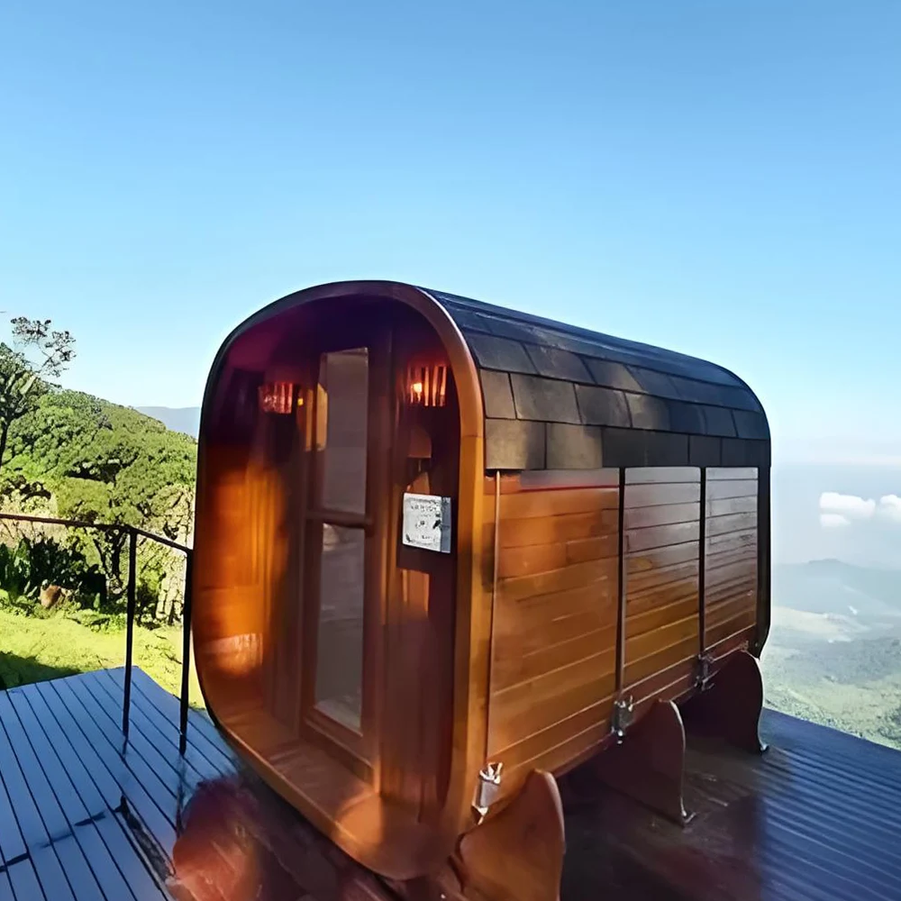 Оптовая и индивидуальная 4-местная уличная традиционная сауна - Фотография_5