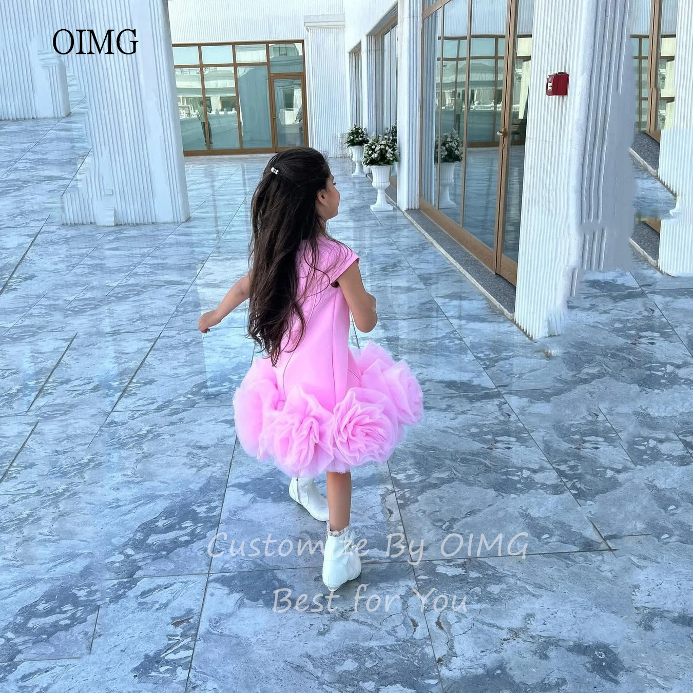 Oimg принцесса розовый бал платья - Фотография_5