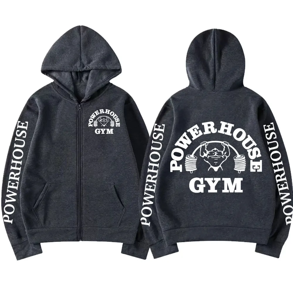 Толстовка на молнии с логотипом powerhouse gym harajuku - Фотография_3