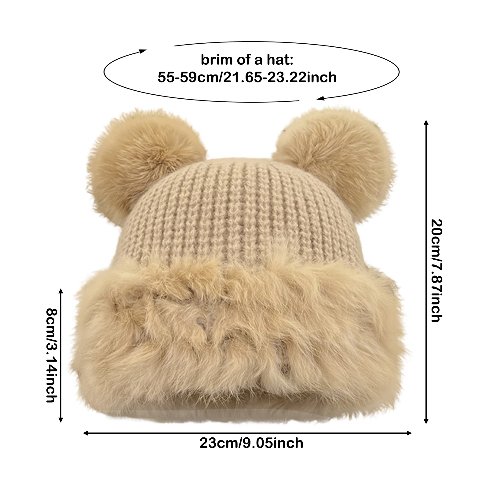 Вязаная шапка с медвежьими ушками - Фотография_6