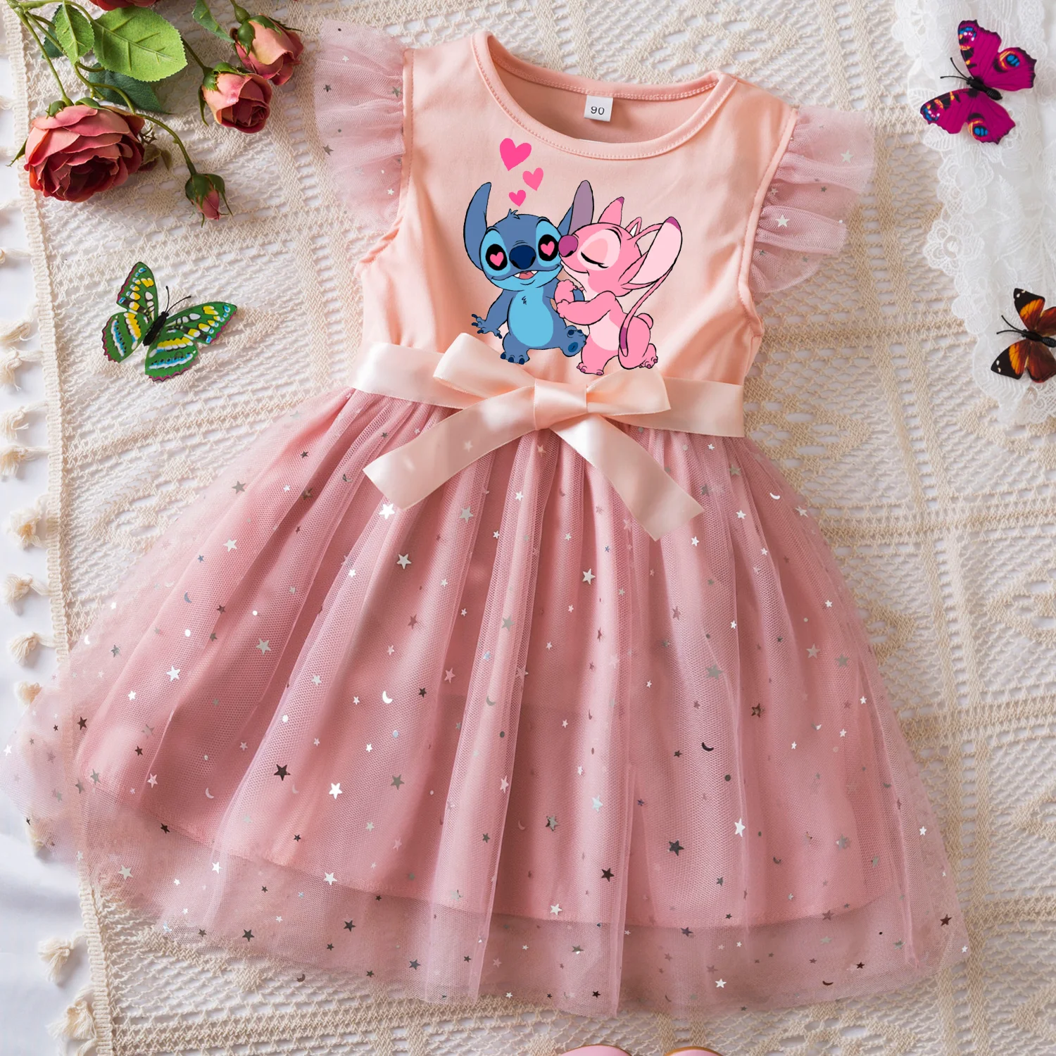 Летнее платье lilo stitch для маленьких девочек