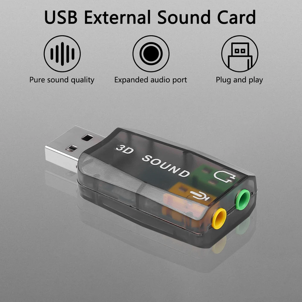 Звуковая карта usb внешняя мини-звуковая карта интерфейс usb на 3 - Фотография_4