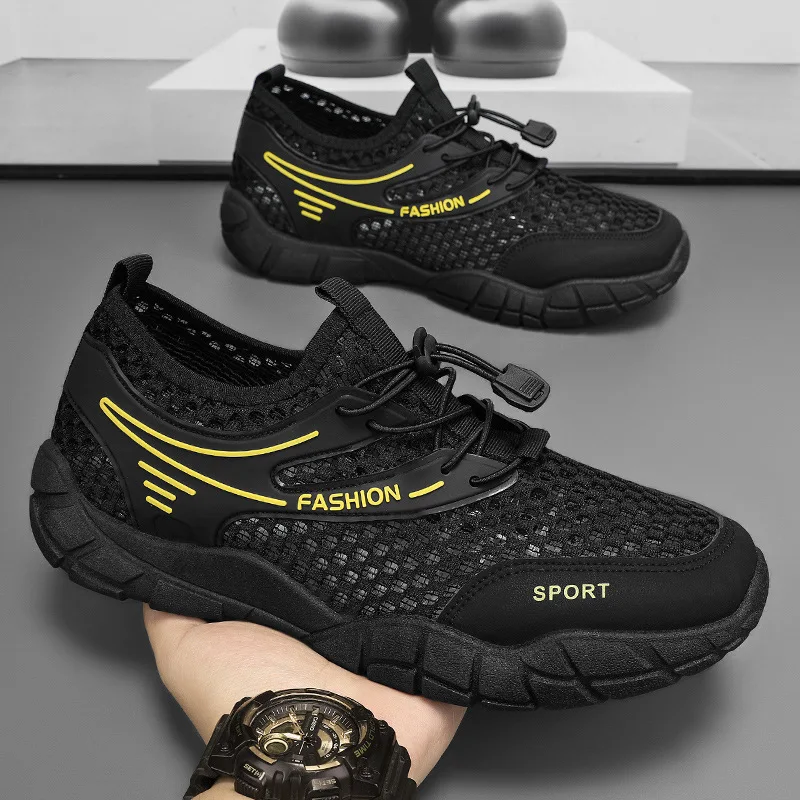 Новая летняя мужская обувь с дышащей перфорированной сеткой - Фотография_4