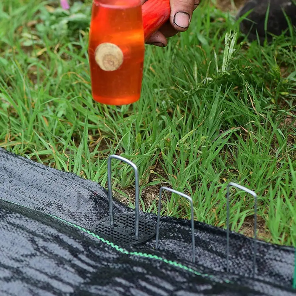 Металлические садовые колья u-образные пейзажные скобы для ногтей - Фотография_5