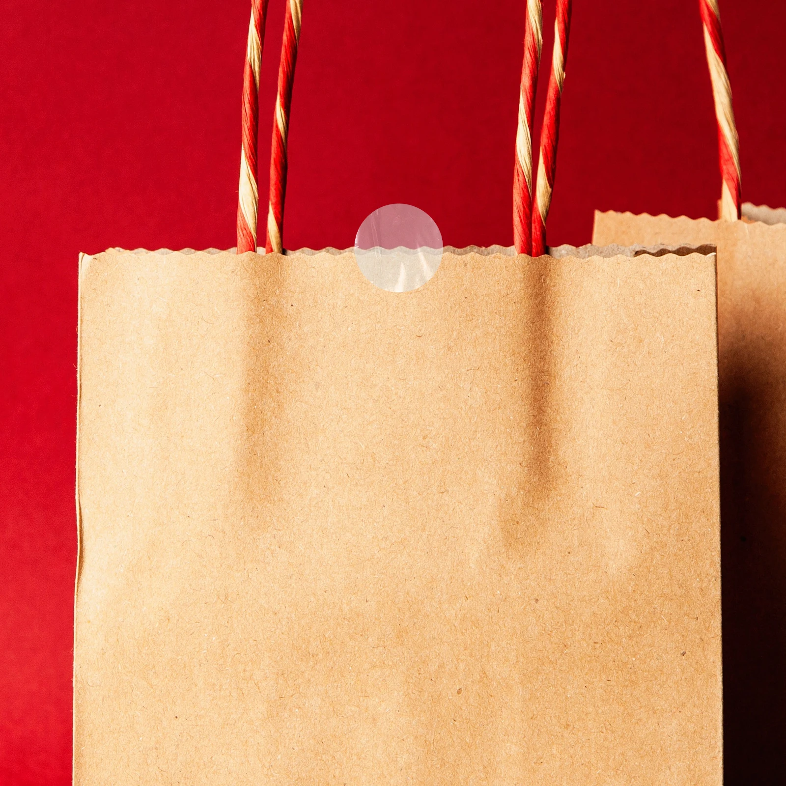 1 рулон, прозрачные круглые наклейки - Фотография_5