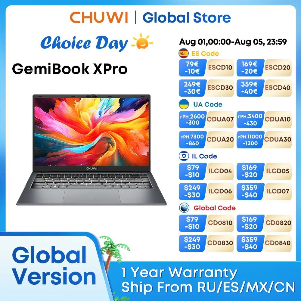 Ноутбук chuwi gemibook xpro intel n100 graphics 600 gpu 14