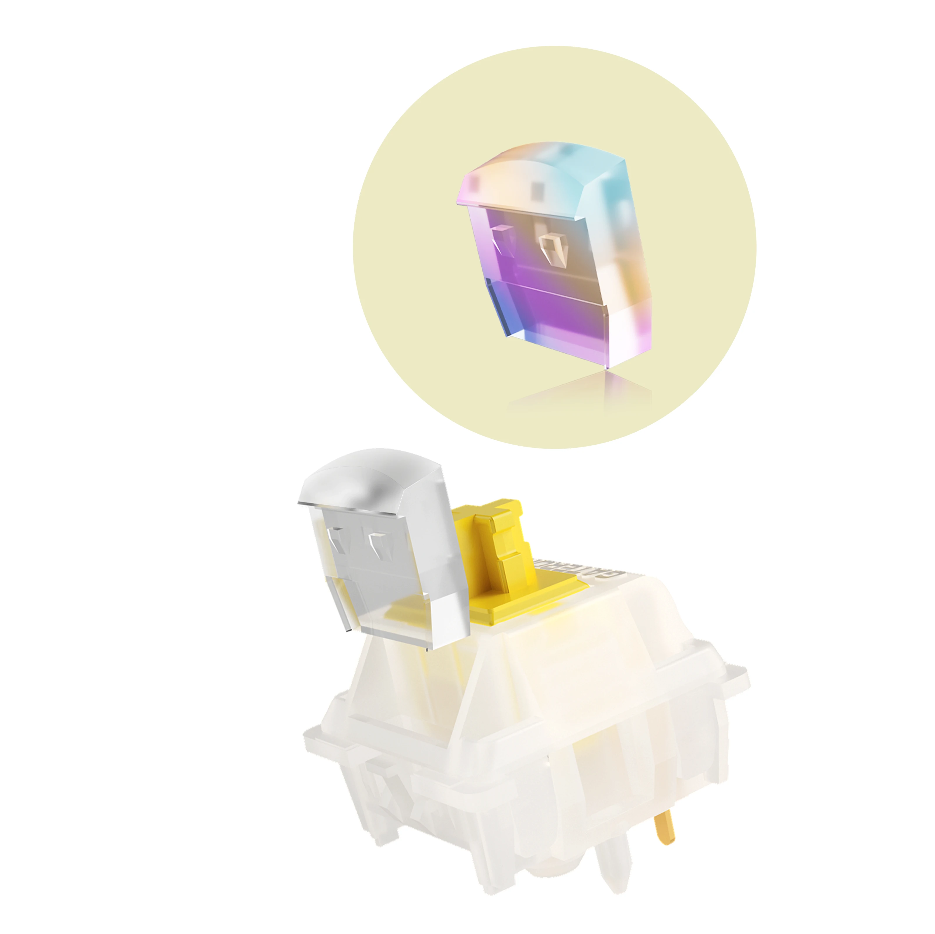 Переключатели gateron milky yellow pro v3 для механической клавиатуры mx - Фотография_4
