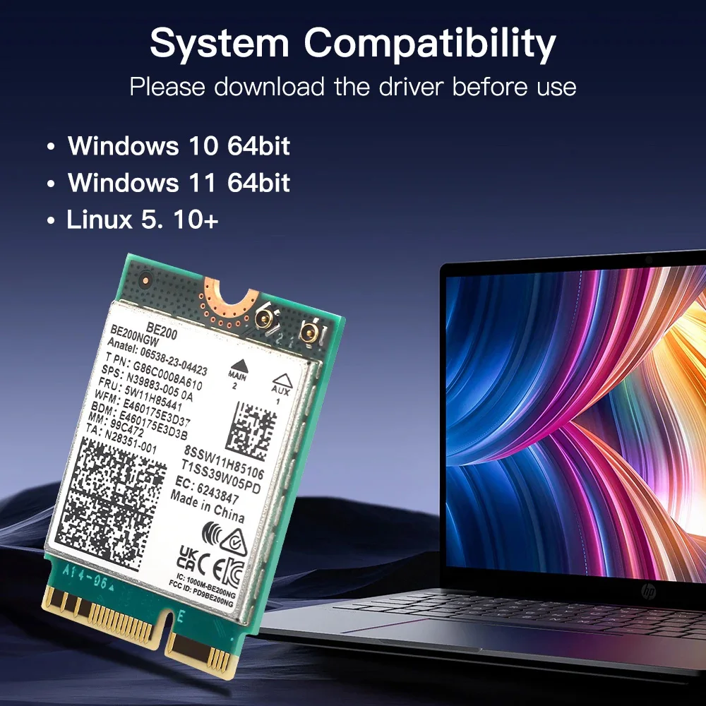 Wifi 7 для сетевой карты intel be200 bluetooth 5 - Фотография_4