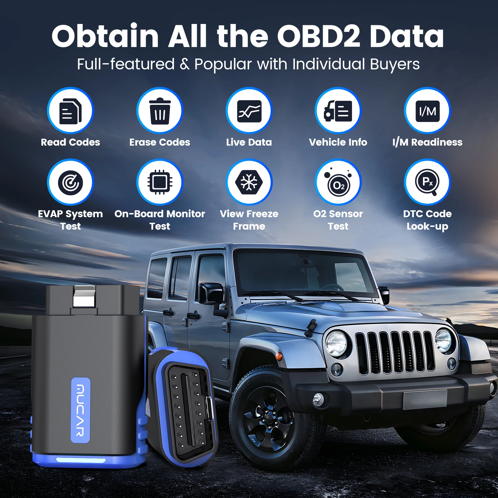 Mucar driverscan obd2 сканер bluetooth - Фотография_5