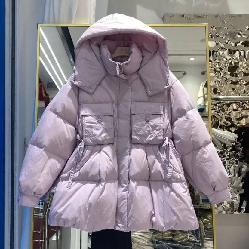 Пуховик женский зимний с капюшоном - Фотография_2