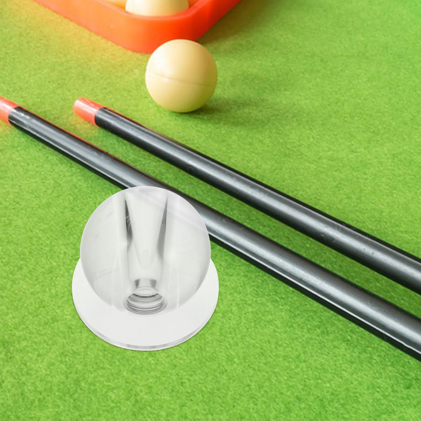 Прозрачный бильярдный кий с отверстием для мяча - Фотография_4