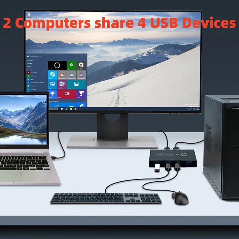 Селектор kvm-переключателя usb 2 - Фотография_4