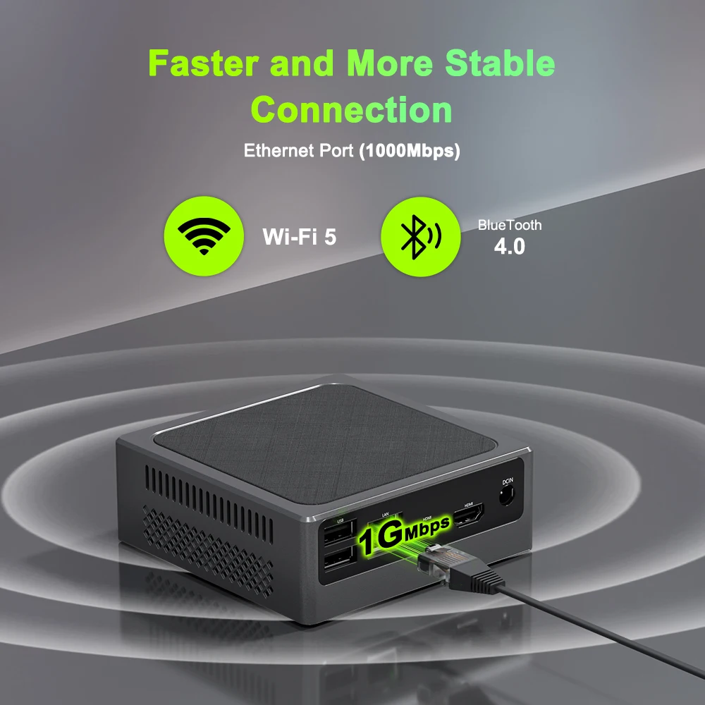 Texhoo мини-пк intel celeron n95 настольный игровой компьютерwifi5 bt4 - Фотография_6
