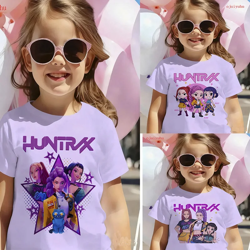 Детская футболка с забавным фильмом kpop demon hunters