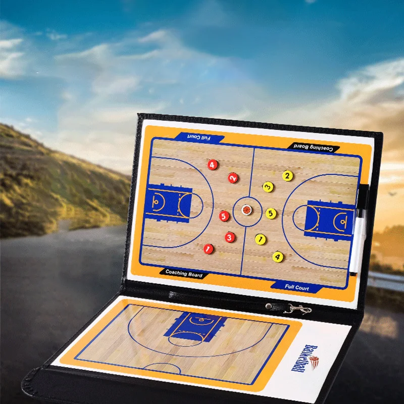 Складная тактическая доска для баскетбольных тренеров: с сумкой для ручек - Фотография_2