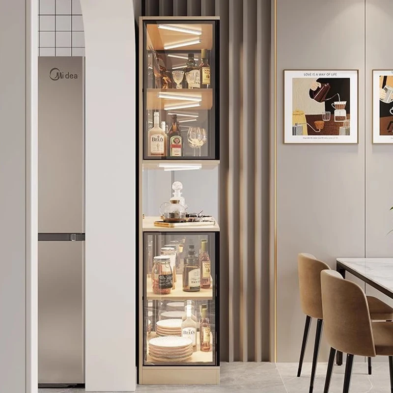 Прозрачный стеклянный барный шкаф - Фотография_6