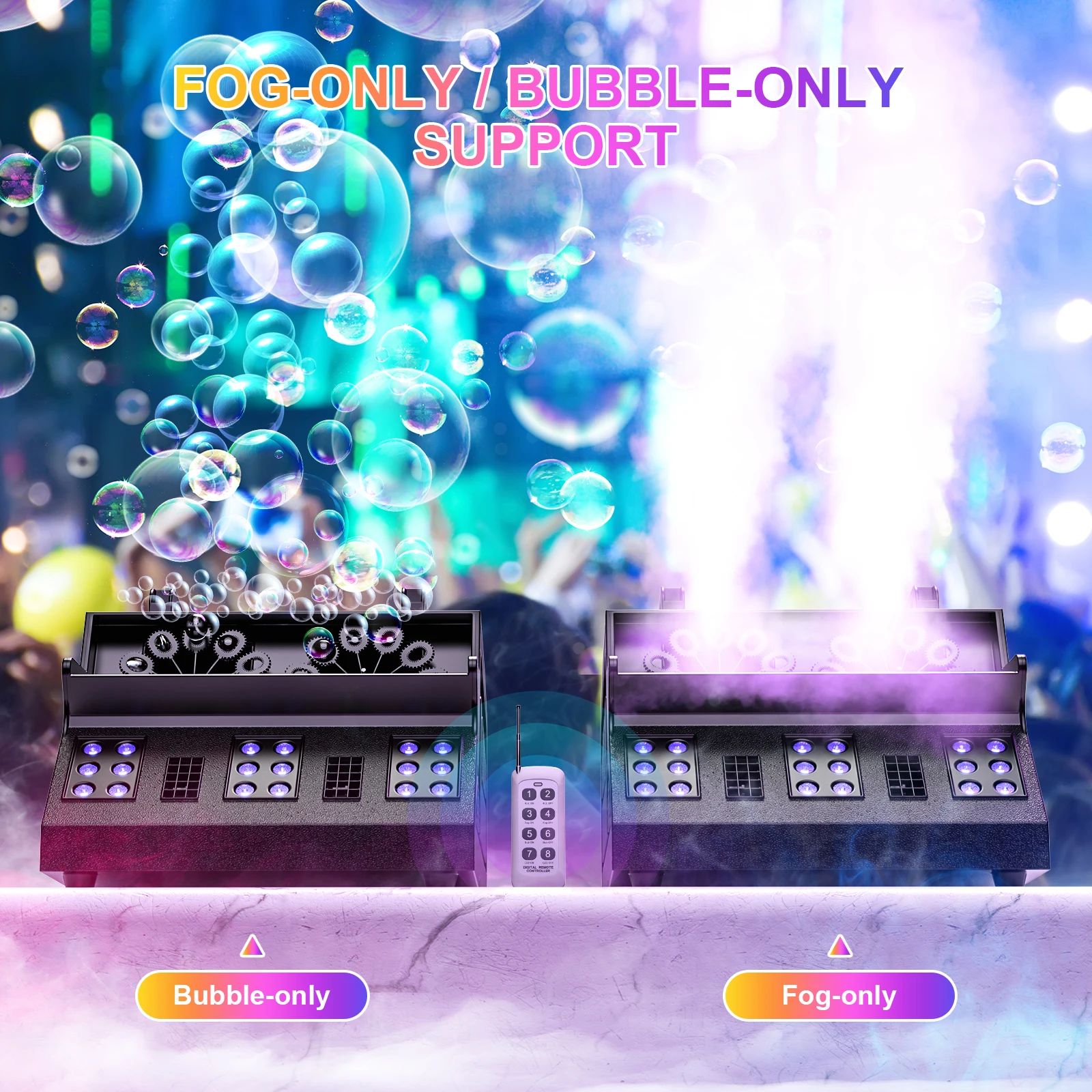 Светодиодный rgb дымовой пузырь с дистанционным управлением для dj - Фотография_4