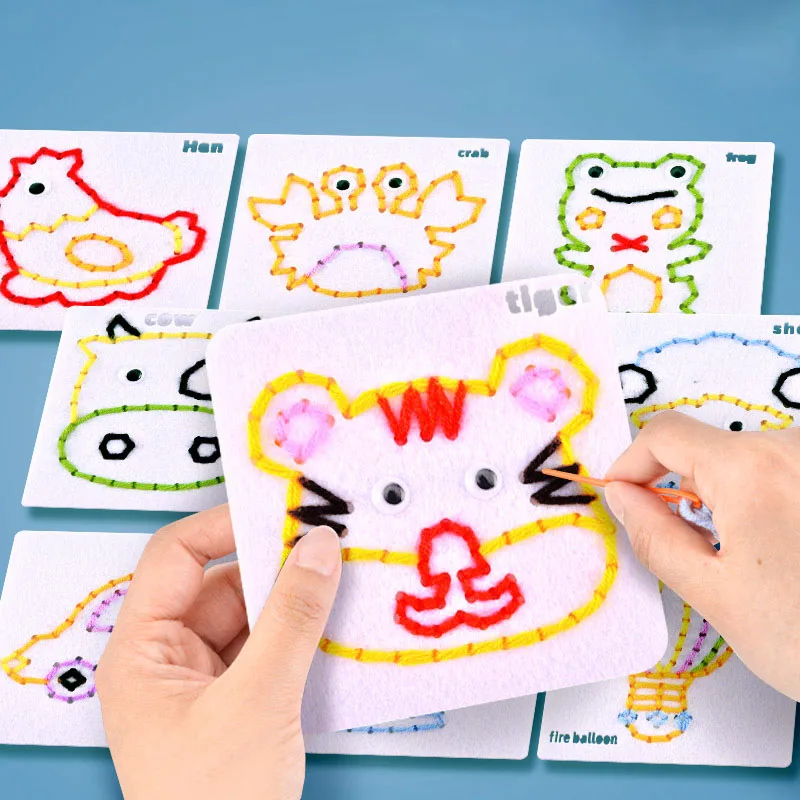 Игрушки для шнуровки из нетканого материала монтессори для малышей