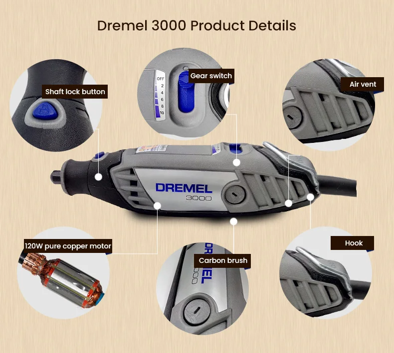 Электрическая шлифовальная машина dremel мощностью 120w - Фотография_4