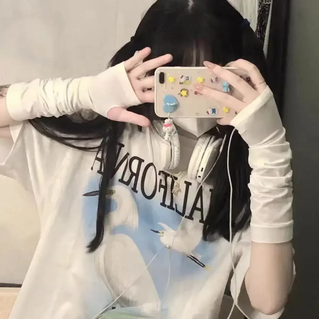 Y2k goth lolita аниме тонкие однотонные - Фотография_3