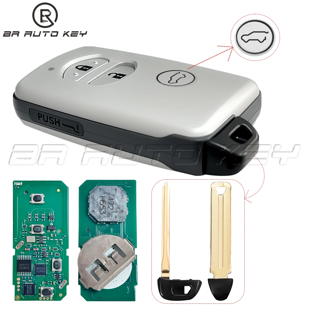 3-кнопочный смарт-ключ для toyota land cruiser prado lc150 - Фотография_3