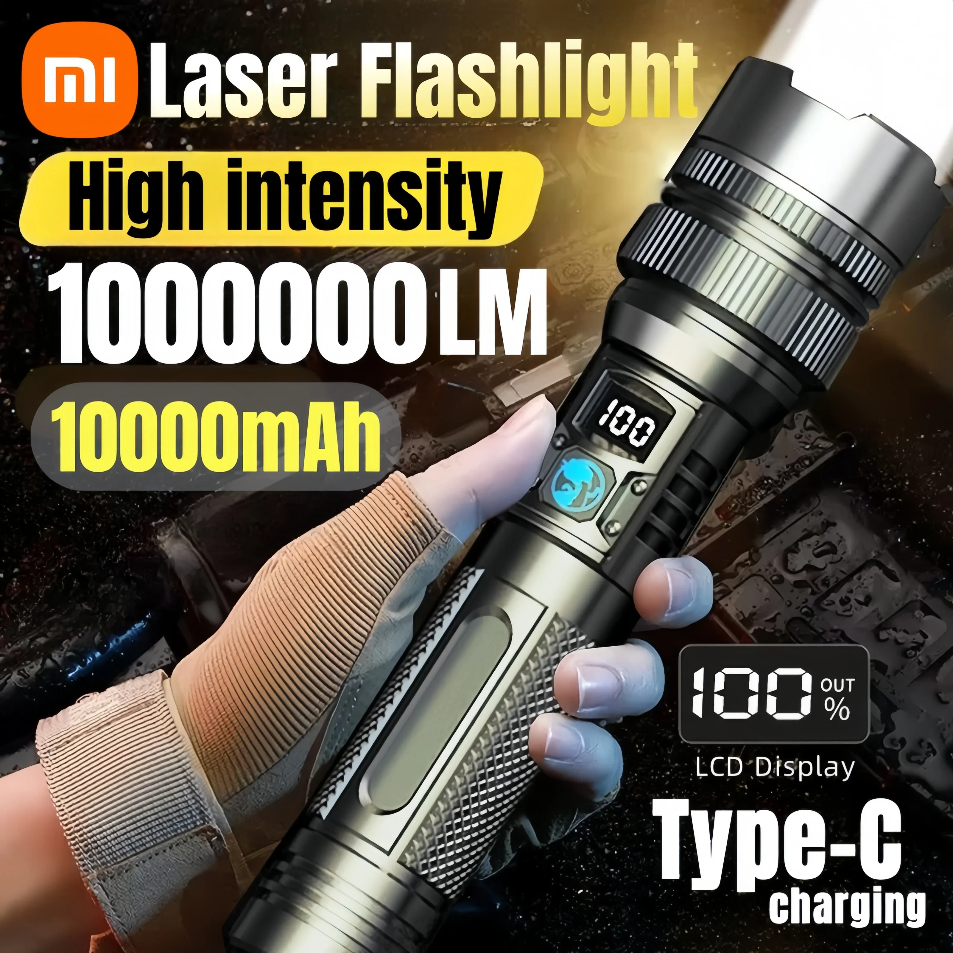 Xiaomi 1000000lm светодиодный фонарик