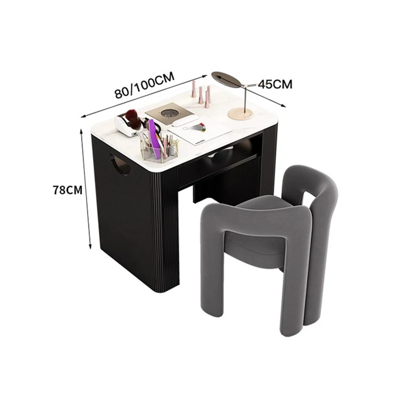 Минималистичный красивый стол для ногтей с пылесборником - Фотография_2
