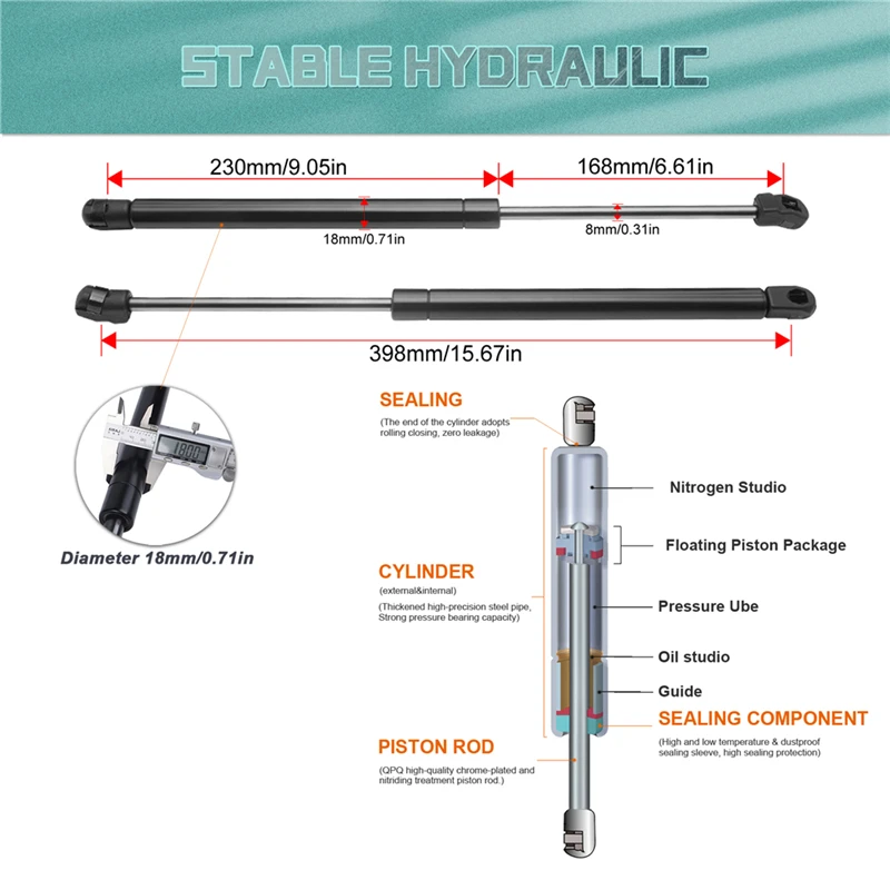 Автомобильные стальные передние подъемные стойки капота - Фотография_3