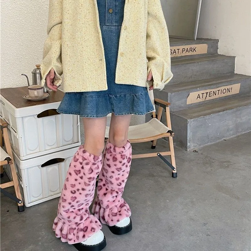 Y2k зимнее меховое меховое harajuku - Фотография_4