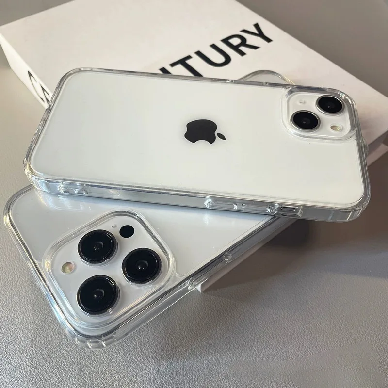 Роскошный прозрачный мягкий акриловый чехол для телефона для iphone 17