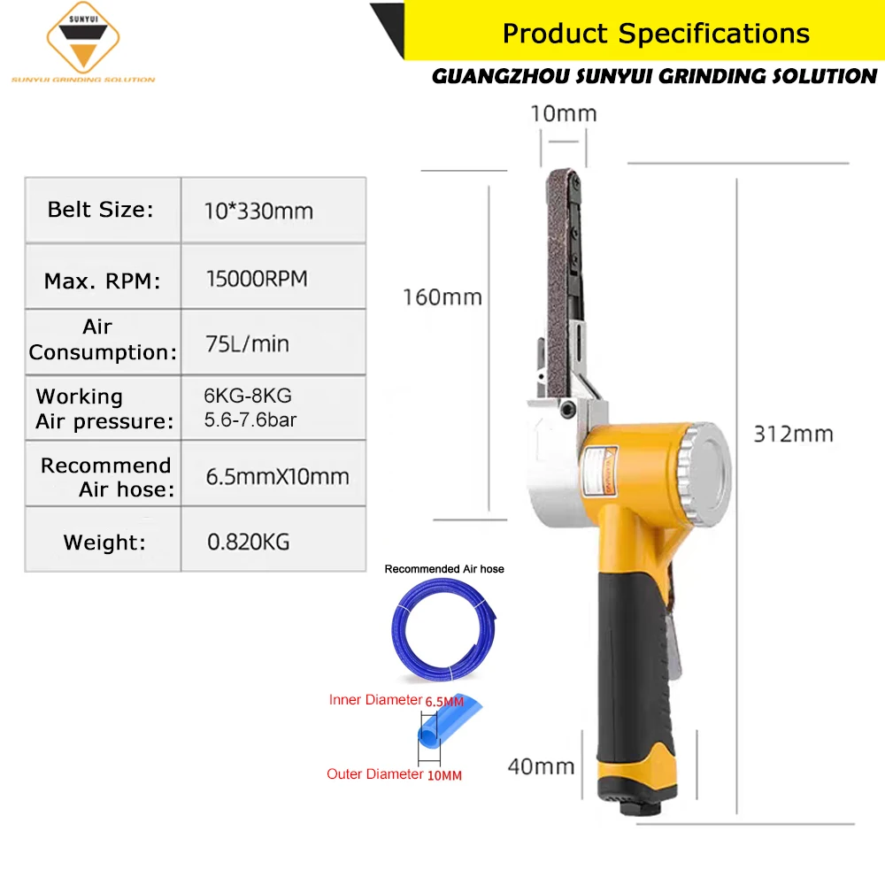 Пневматическая ленточная шлифовальная машина 3/8 дюйма - Фотография_4