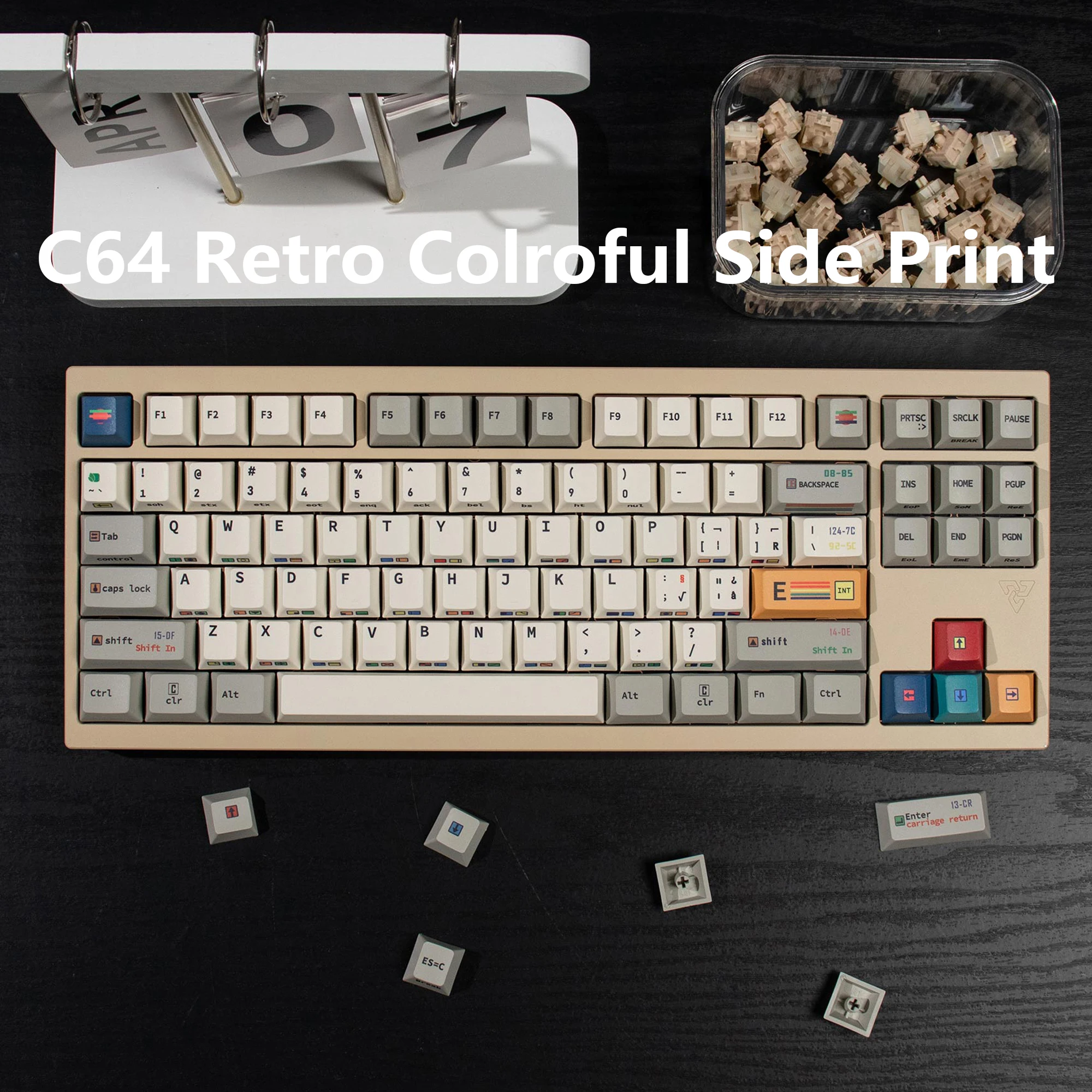 Колпачки для клавиш в стиле ретро с 147 клавишами c64 - Фотография_3