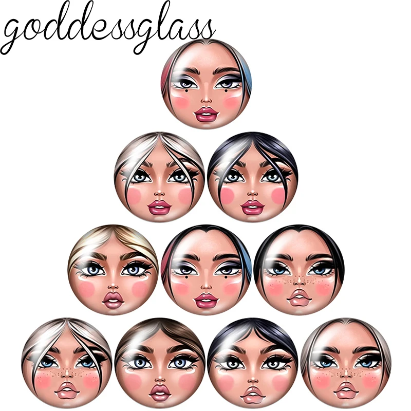 Красота девушка кукла лицо солнцезащитные очки девушка 10 шт