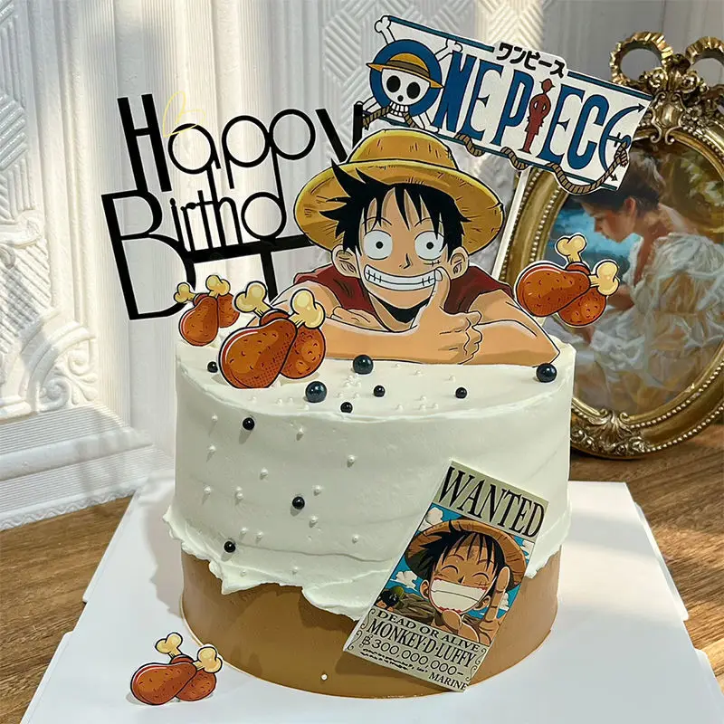 One piece луффи топпер для торта