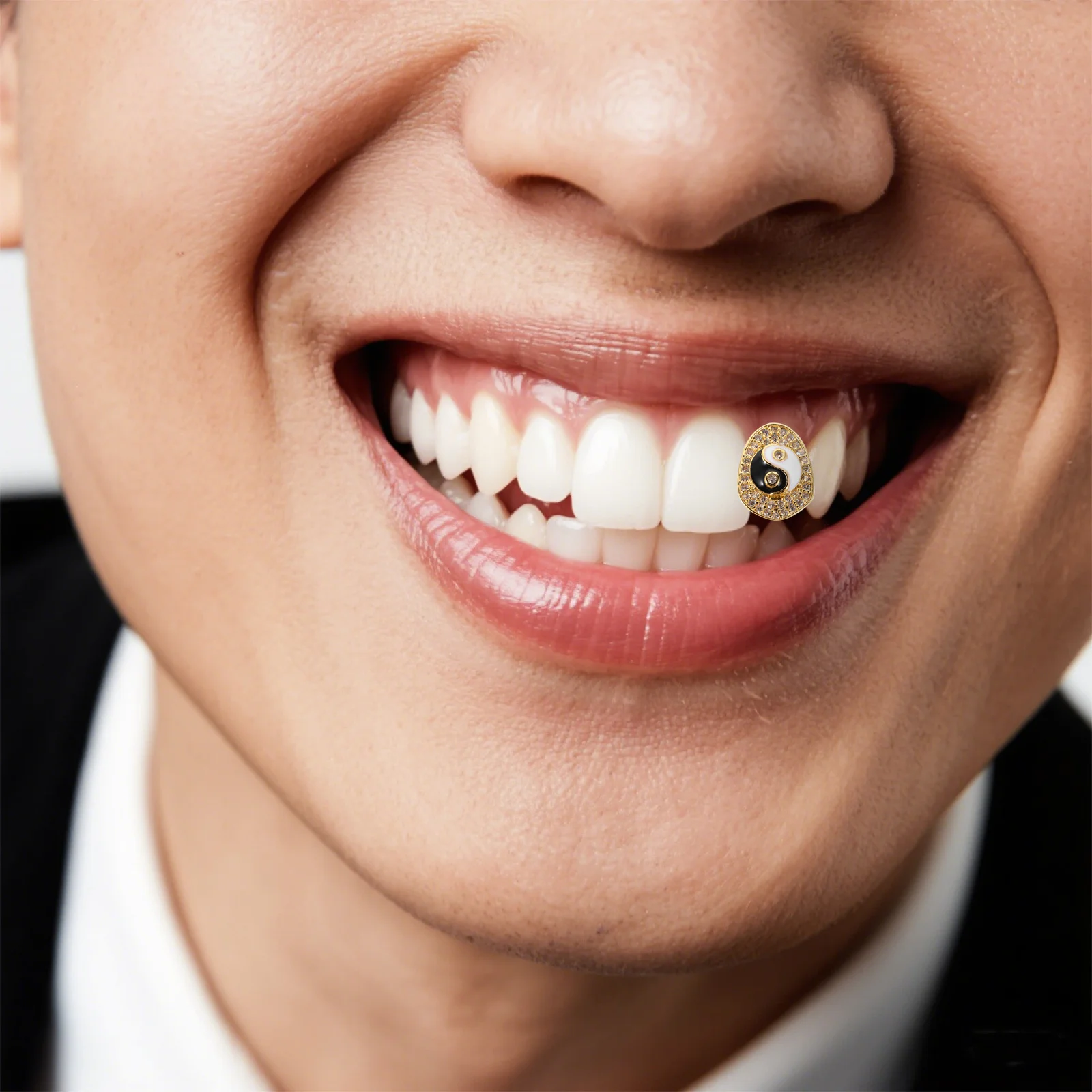 Модная зубная кепка bagua с медным кристаллом - Фотография_4