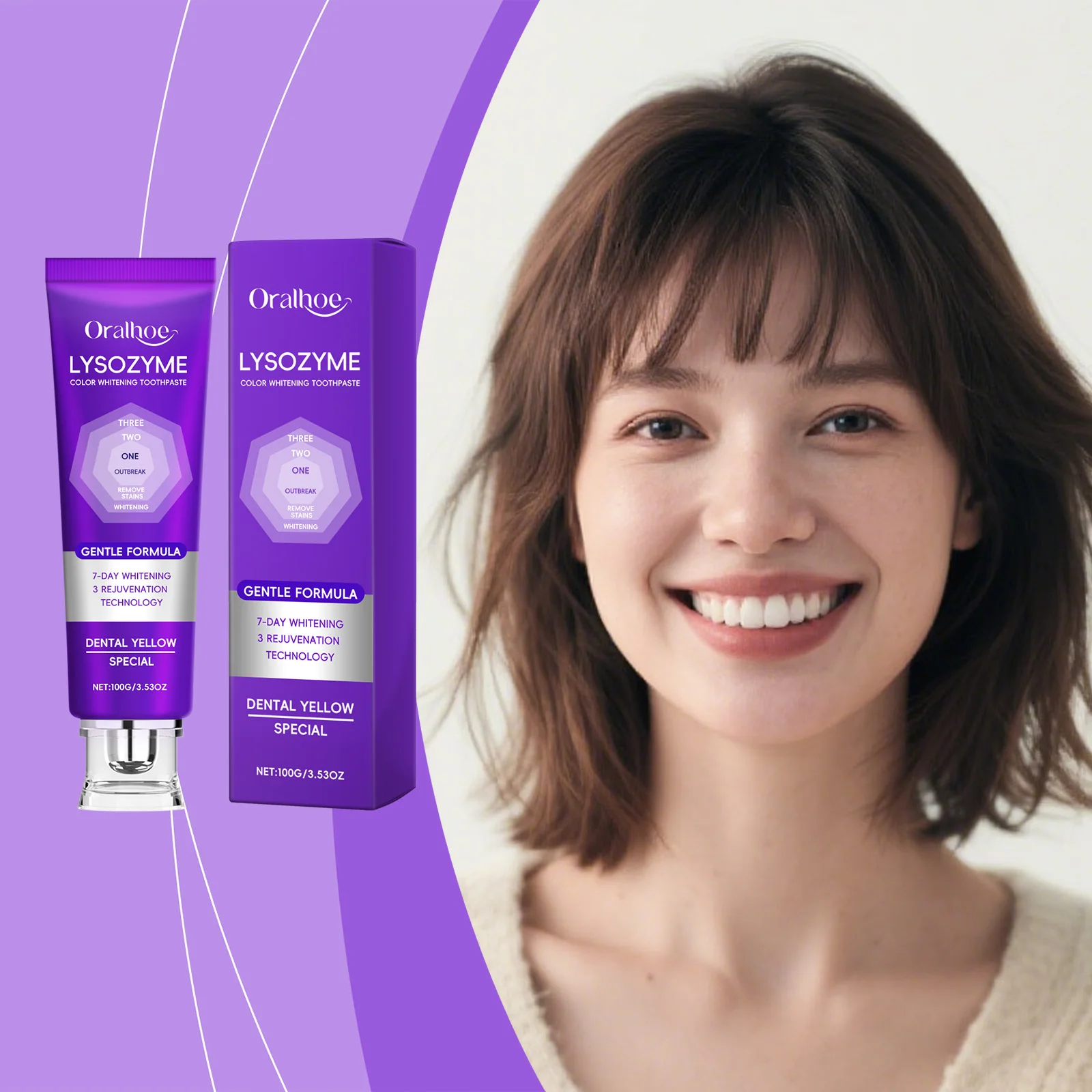 Фиолетовая зубная паста oralhoe