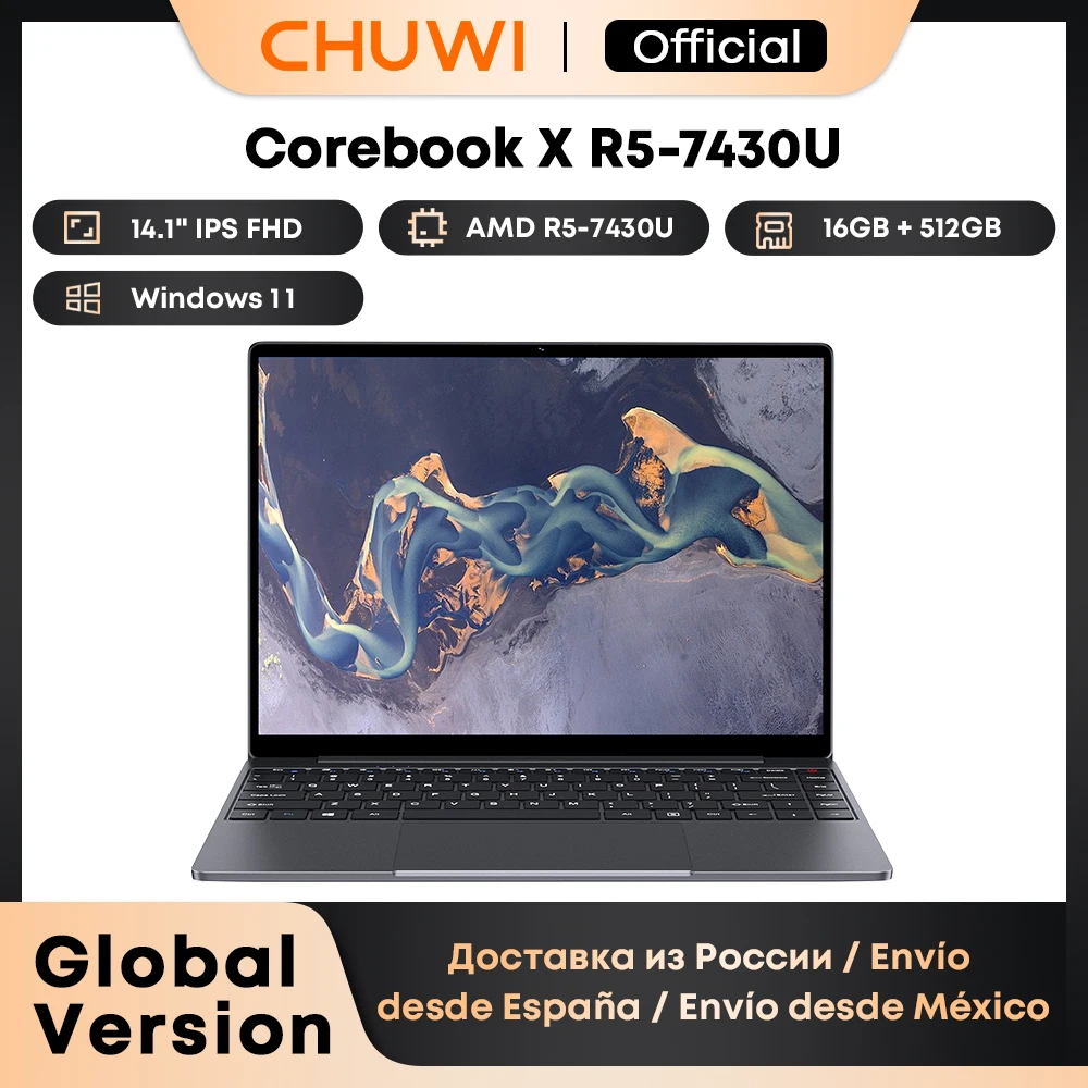 Игровой ноутбук chuwi corebook x amd r5-7430u