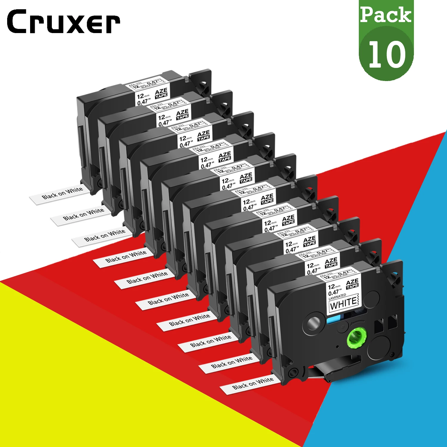 Tz 231 черно-белая лента для этикеток