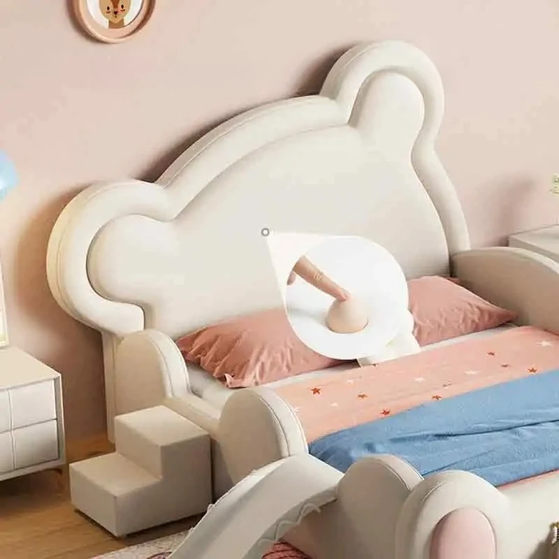 Европейская мягкая двуспальная кровать для девочек - Фотография_5