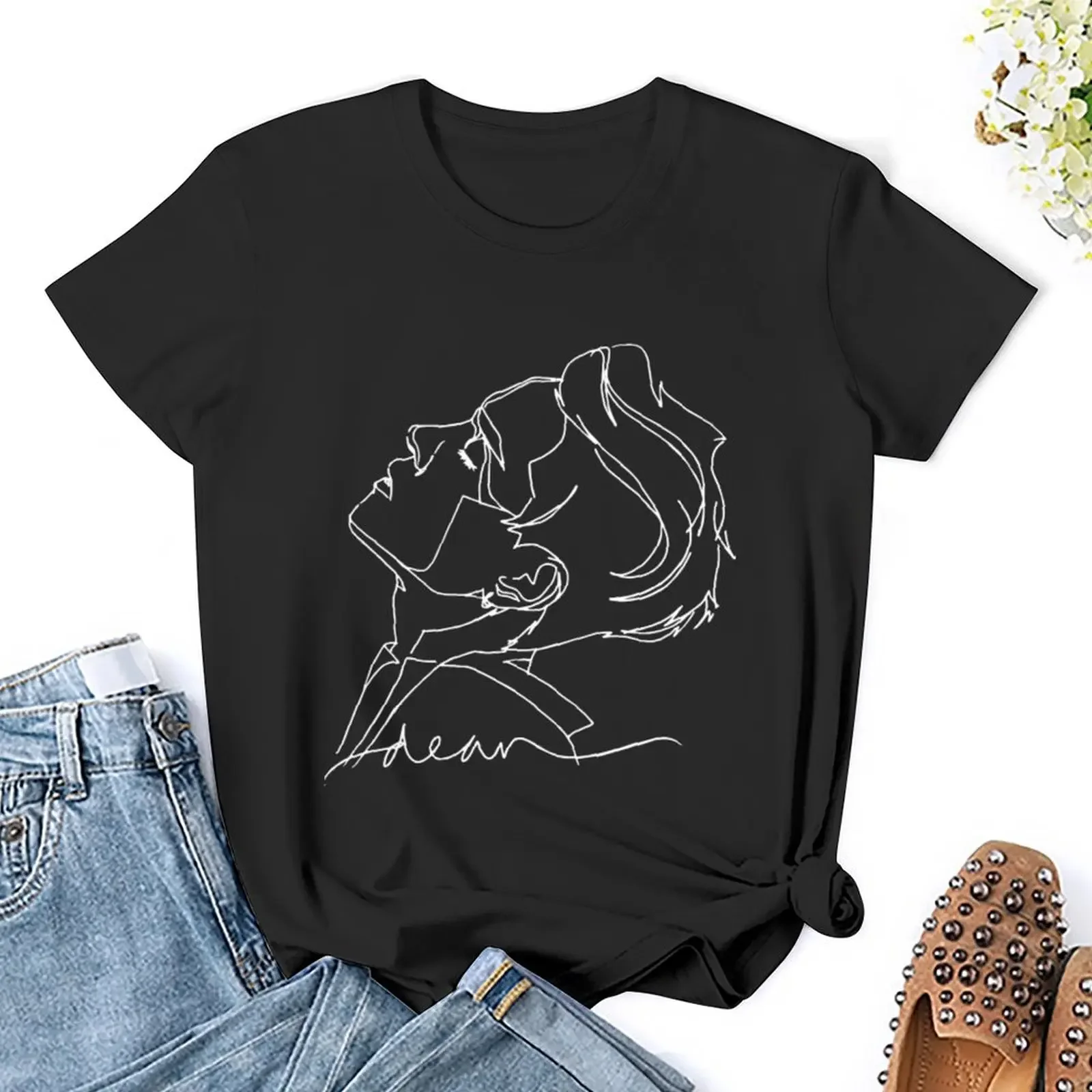Deantrbl aesthetic line art футболка больших размеров - Фотография_5