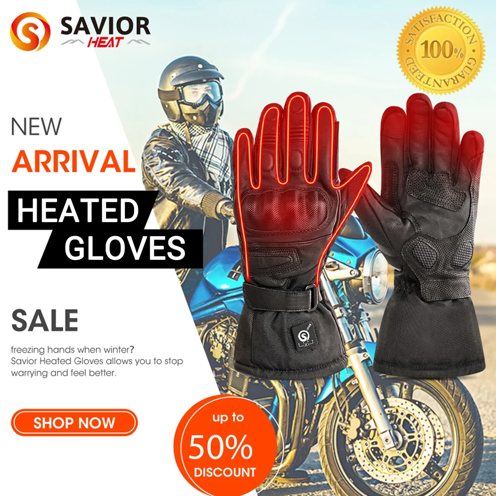 Электрические лыжные перчатки с подогревом savior heat для мужчин и женщин