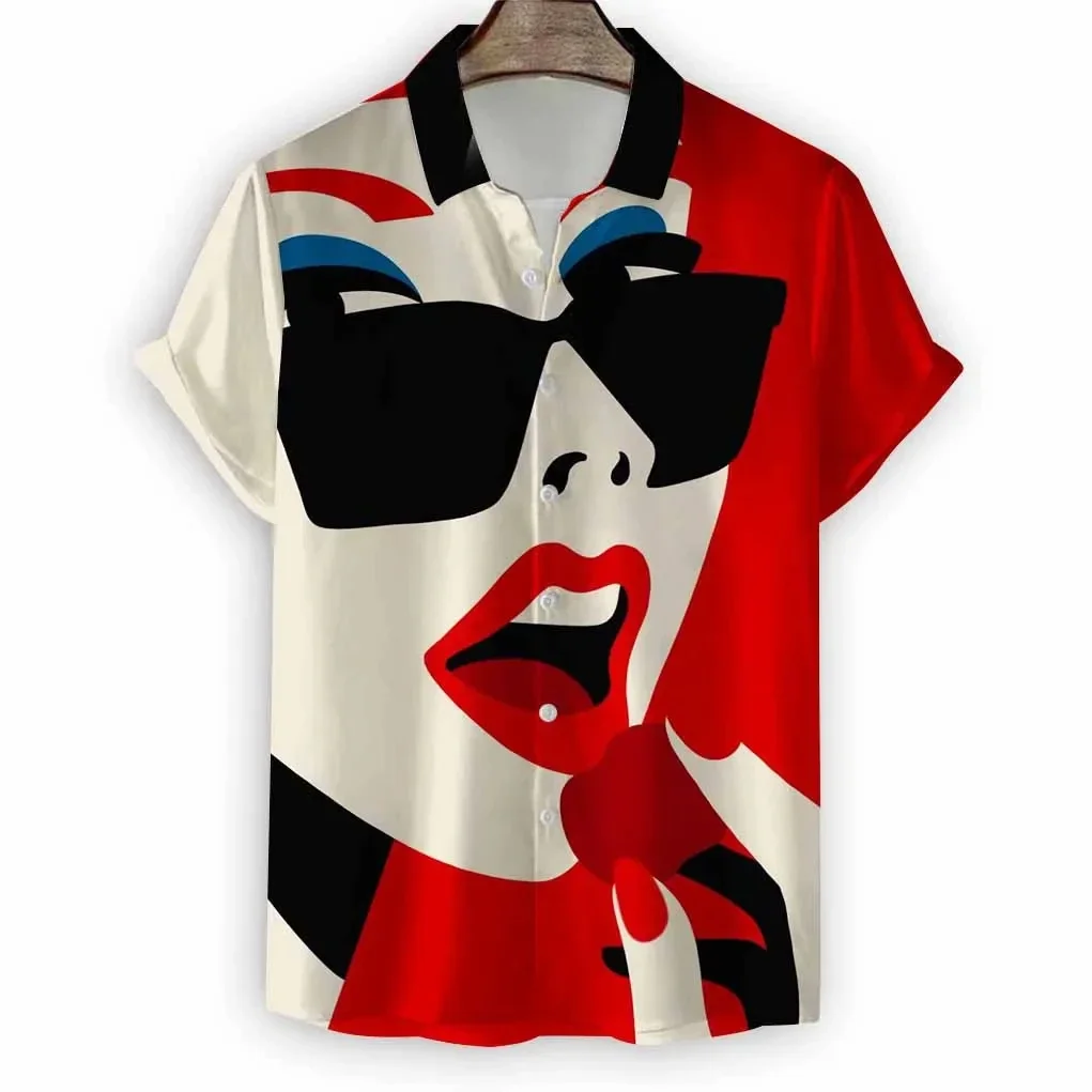 Новая пляжная мужская рубашка с принтом для современных девочек