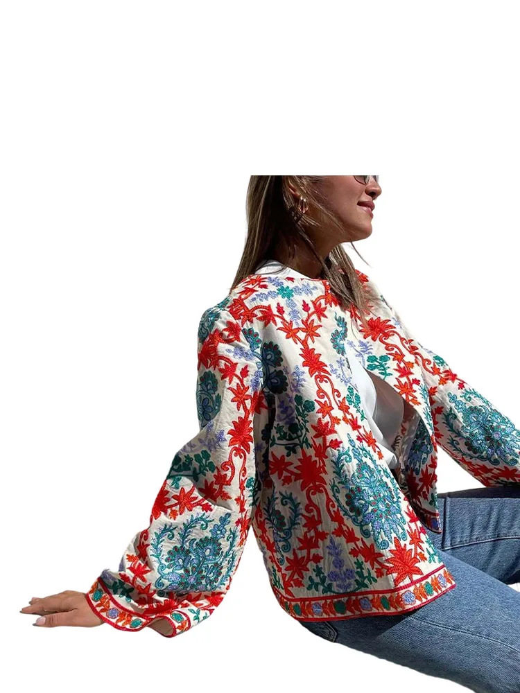 Модный женский свободный кардиган с принтом - Фотография_6