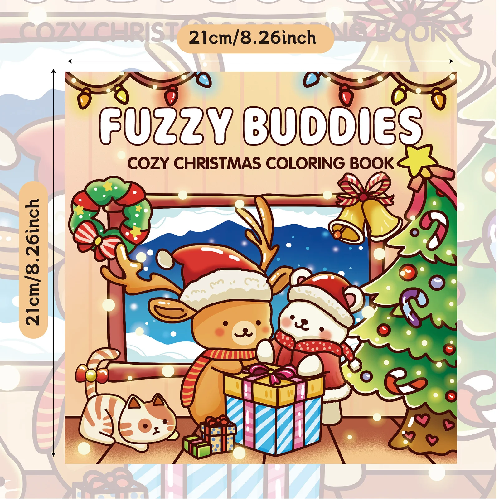 Уютная рождественская книжка-раскраска fuzzy buddies - Фотография_2