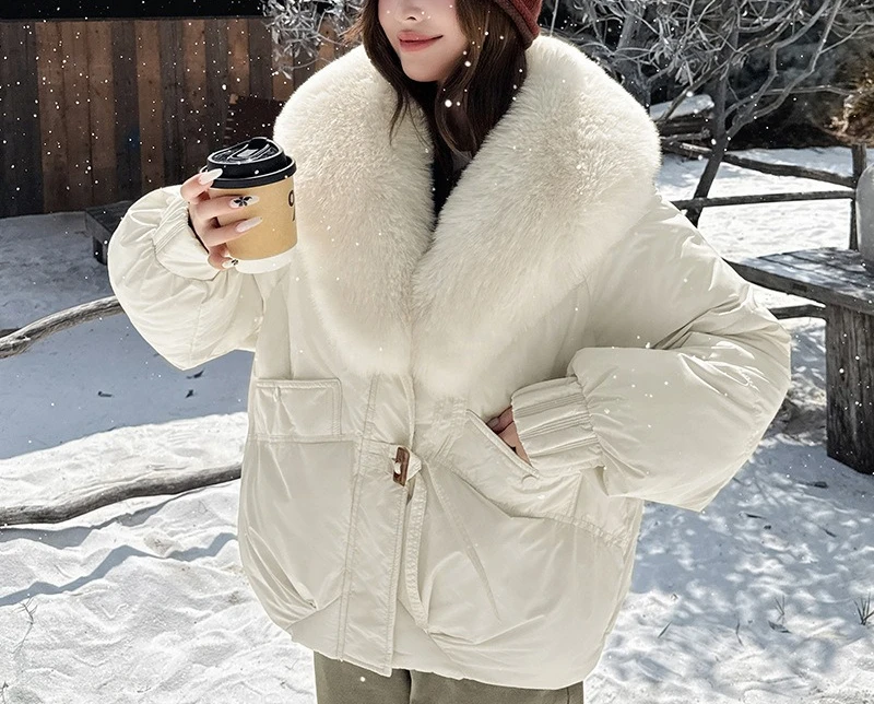 Женское пуховое хлопковое стеганое пальто - Фотография_3