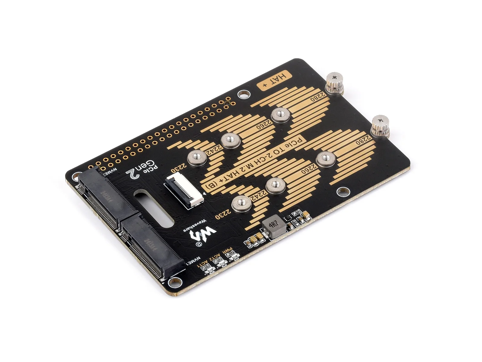 Адаптер pcie — 2-канальный m.2 типа b для raspberry pi 5 - Фотография_2