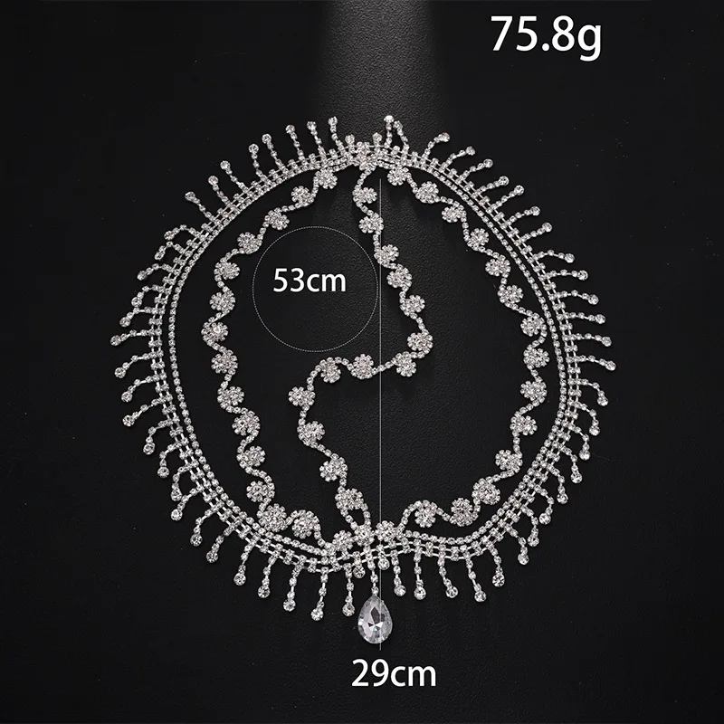 Hq роскошные украшения для волос со стразами для женщин - Фотография_2