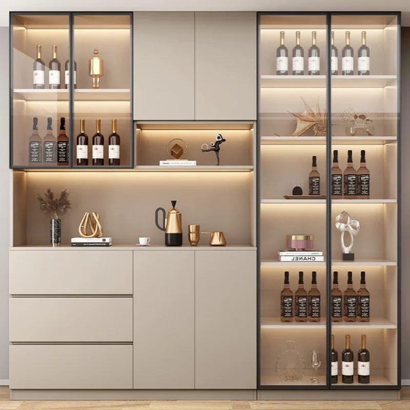 Corner storage wine cabinets high