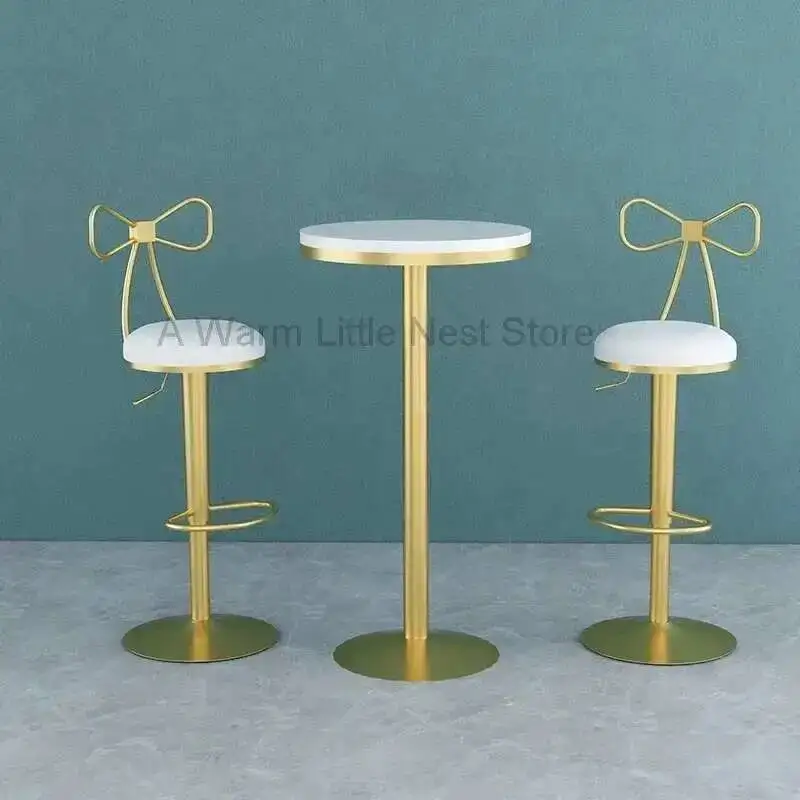 Барная ножка, золотой современный стул