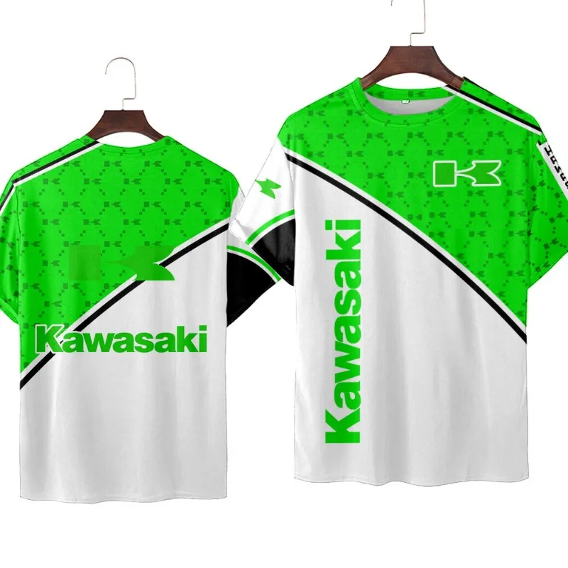 Мужская летняя футболка kawasaki с круглым вырезом и 3d-принтом 2025 года - Фотография_2